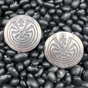 Native American Hopi Man in the Maze Earrings